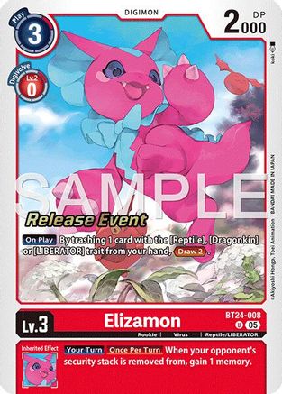 Elizamon (BT24-008) - [Time Stranger Release Event Cards] Foil - Trinity Hobby