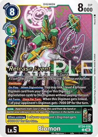 Biomon (BT24-038) - [Time Stranger Release Event Cards] Foil