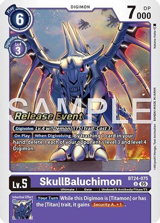 SkullBaluchimon (BT24-075) - [Time Stranger Release Event Cards] Foil