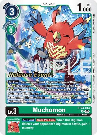 Muchomon (BT24-044) - [Time Stranger Release Event Cards] Foil
