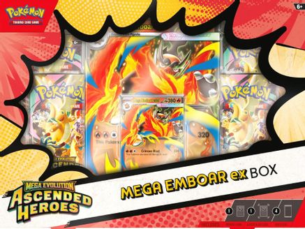 Ascended Heroes Mega Emboar ex Box - Trinity Hobby