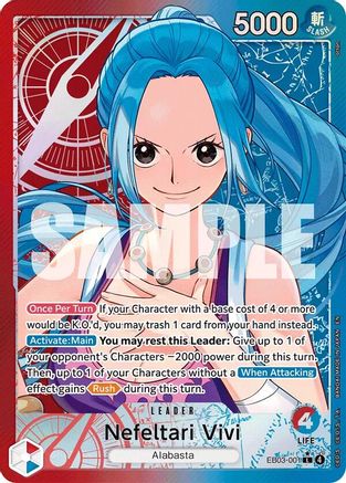 Nefeltari Vivi  - 001 (Alternate Art) (EB03-001) - [Extra Booster: One Piece Heroines Edition] Foil - Trinity Hobby