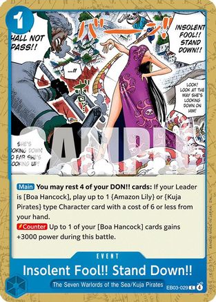 Insolent Fool!! Stand Down!! (EB03-029) - [Extra Booster: One Piece Heroines Edition] - Trinity Hobby