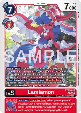Lamiamon (BT24-016) - [Time Stranger] - Trinity Hobby
