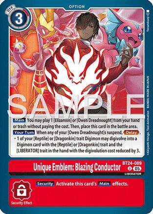 Unique Emblem: Blazing Conductor (BT24-089) - [Time Stranger] - Trinity Hobby