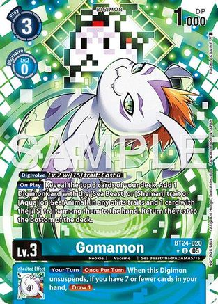 Gomamon (Box Topper) (BT24-020) - [Time Stranger] Foil - Trinity Hobby