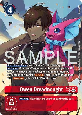 Owen Dreadnought (Alternate Art) (EX11-054) - [Dawn of Liberator] Foil - Trinity Hobby