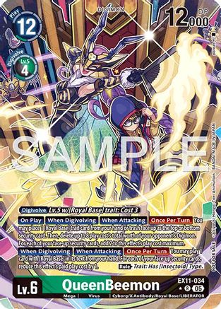QueenBeemon (Box Topper) (EX11-034) - [Dawn of Liberator] Foil - Trinity Hobby