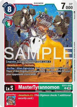 MasterTyrannomon (EX11-010) - [Dawn of Liberator] - Trinity Hobby