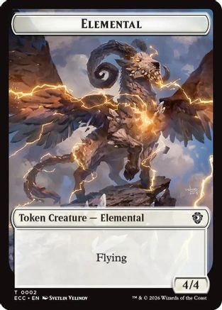 Elemental (0002) // Plant Double-Sided Token  (ECC-2 // 5) - [Commander: Lorwyn Eclipsed] - Trinity Hobby