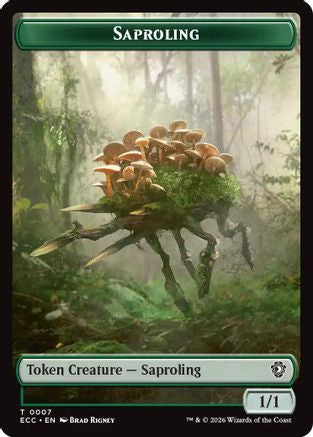 Saproling // The Monarch Double-Sided Token  (ECC-7 // 12) - [Commander: Lorwyn Eclipsed] - Trinity Hobby