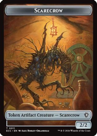 Scarecrow // Treasure Double-Sided Token  (ECC-11 // 10) - [Commander: Lorwyn Eclipsed] - Trinity Hobby