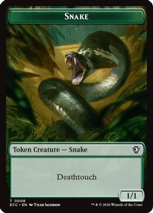 Snake // Scarecrow Double-Sided Token  (ECC-8 // 11) - [Commander: Lorwyn Eclipsed] - Trinity Hobby