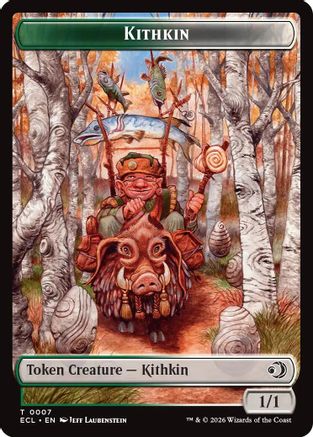 Kithkin // Treasure Double-Sided Token  [Foil]  (ECL-7 // 10) - [Lorwyn Eclipsed] - Trinity Hobby
