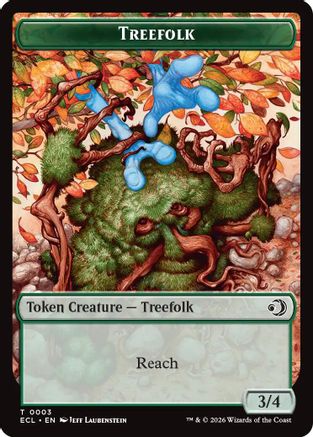 Treefolk // Goblin Double-Sided Token  (ECL-3 // 6) - [Lorwyn Eclipsed] - Trinity Hobby