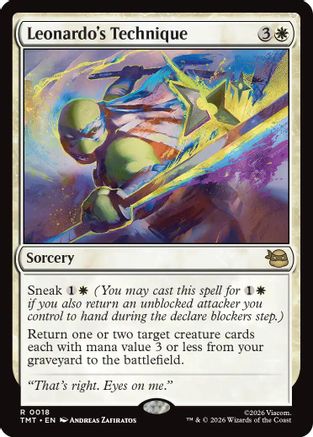 Leonardo's Technique  [Foil]  (TMT-018) - [Teenage Mutant Ninja Turtles] - Trinity Hobby