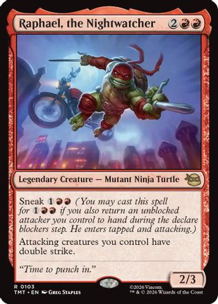 Raphael, the Nightwatcher  [Foil]  (TMT-103) - [Teenage Mutant Ninja Turtles] - Trinity Hobby