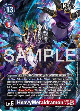 HeavyMetaldramon (Box Topper) (EX11-052) - [Dawn of Liberator] Foil - Trinity Hobby