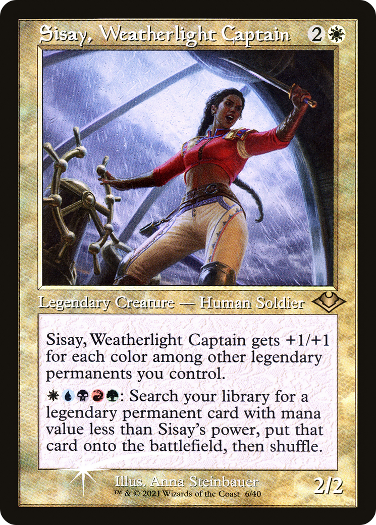 Sisay, Weatherlight Captain [Etched Foil]  (MH1-006) - [Modern Horizons 1 Timeshifts] - Trinity Hobby