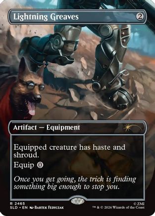 Lightning Greaves (2465)  [Foil]  (SLD-2465) - [Secret Lair Drop Series] - Trinity Hobby