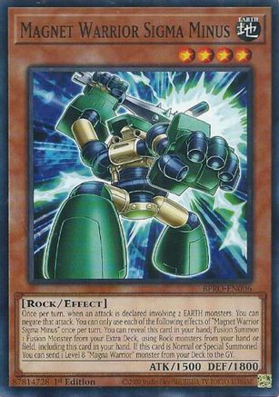Magnet Warrior Sigma Minus [BPRO-EN006] - Burst Protocol 1st Edition - Common / Short Print - Trinity Hobby