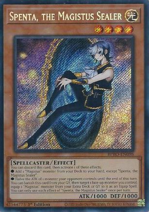 Spenta, the Magistus Sealer [BPRO-EN098] - Burst Protocol 1st Edition - Secret Rare - Trinity Hobby