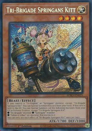 Tri-Brigade Springans Kitt [BPRO-EN025] - Burst Protocol 1st Edition - Secret Rare - Trinity Hobby