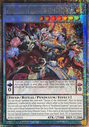 Archfiend Emperor (Starlight Rare) [BPRO-EN031] - Burst Protocol 1st Edition - Starlight Rare - Trinity Hobby