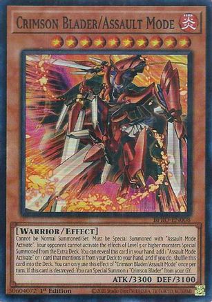 Crimson Blader/Assault Mode [BPRO-EN008] - Burst Protocol 1st Edition - Super Rare - Trinity Hobby