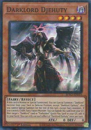 Darklord Djehuty [BPRO-EN019] - Burst Protocol 1st Edition - Super Rare - Trinity Hobby