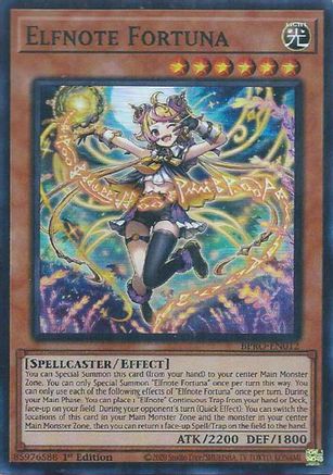 Elfnote Fortuna [BPRO-EN012] - Burst Protocol 1st Edition - Super Rare - Trinity Hobby