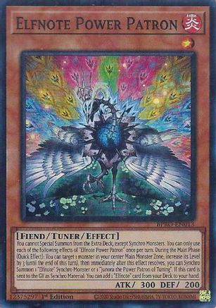 Elfnote Power Patron [BPRO-EN013] - Burst Protocol 1st Edition - Super Rare - Trinity Hobby