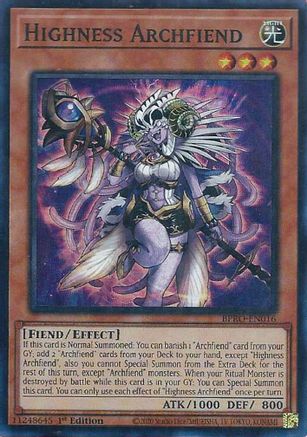 Highness Archfiend [BPRO-EN016] - Burst Protocol 1st Edition - Super Rare - Trinity Hobby