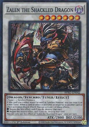 Zalen the Shackled Dragon [BPRO-EN042] - Burst Protocol 1st Edition - Super Rare - Trinity Hobby