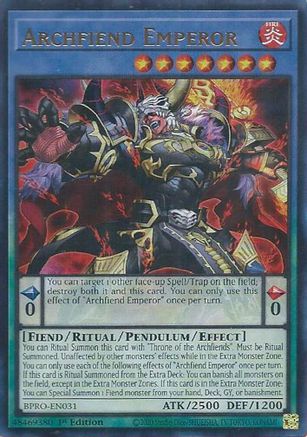 Archfiend Emperor [BPRO-EN031] - Burst Protocol 1st Edition - Ultra Rare - Trinity Hobby
