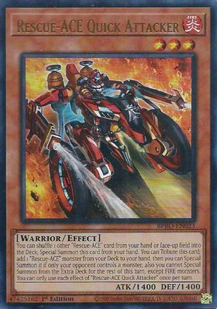 Rescue-ACE Quick Attacker [BPRO-EN023] - Burst Protocol 1st Edition - Ultra Rare - Trinity Hobby