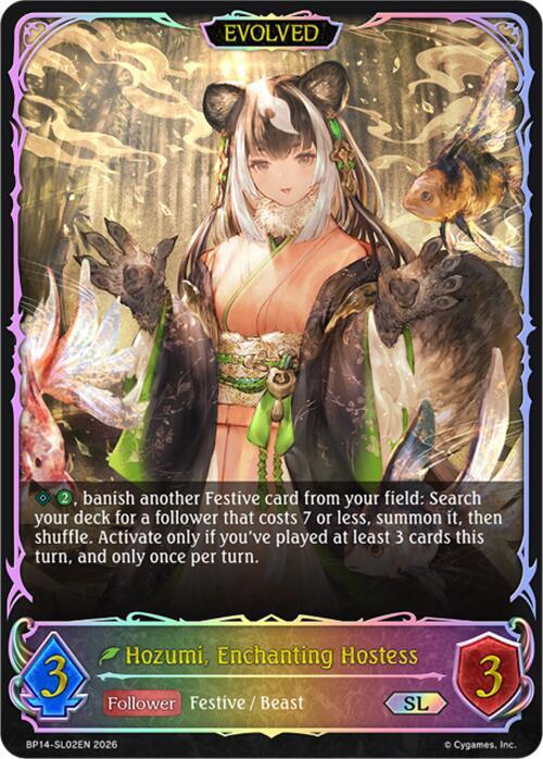 Hozumi, Enchanting Hostess (Evolved) (SL) - BP14: Banquet of Dreams (BP14-SL02EN) - Trinity Hobby