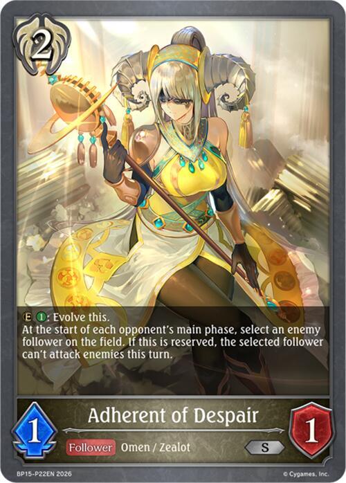 Adherent of Despair - P22 (Foil) - BP15: Trial of the Omens (BP15-P22EN) - Trinity Hobby