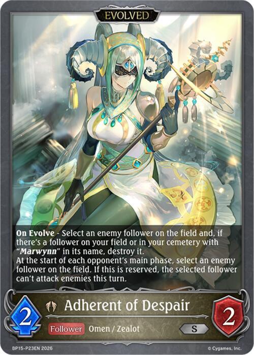 Adherent of Despair (Evolved) - P23 (Foil) - BP15: Trial of the Omens (BP15-P23EN) - Trinity Hobby