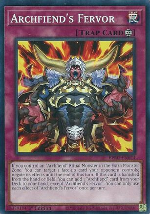 Archfiend's Fervor [BPRO-EN074] - Burst Protocol 1st Edition - Common / Short Print - Trinity Hobby