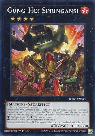 Gung-Ho! Springans! [BPRO-EN045] - Burst Protocol 1st Edition - Common / Short Print - Trinity Hobby