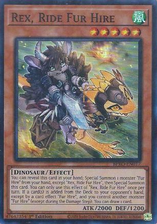 Rex, Ride Fur Hire [BPRO-EN017] - Burst Protocol 1st Edition - Super Rare - Trinity Hobby