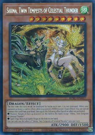 Shiina, Twin Tempests of Celestial Thunder [BPRO-EN027] - Burst Protocol 1st Edition - Secret Rare - Trinity Hobby