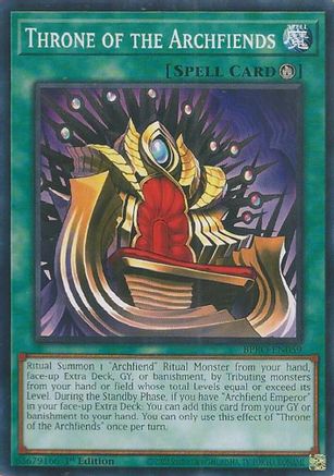 Throne of the Archfiends [BPRO-EN059] - Burst Protocol 1st Edition - Common / Short Print