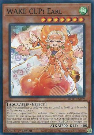 WAKE CUP! Earl [BPRO-EN029] - Burst Protocol 1st Edition - Common / Short Print - Trinity Hobby