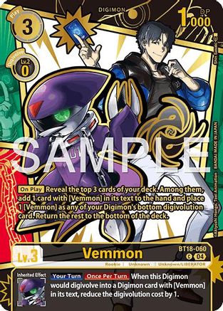 Vemmon (Rare Pull) (Bt18-060) - [Dawn of Liberator] Foil - Trinity Hobby