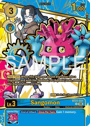 Sangomon (Rare Pull) (BT21-031) - [Dawn of Liberator] Foil - Trinity Hobby