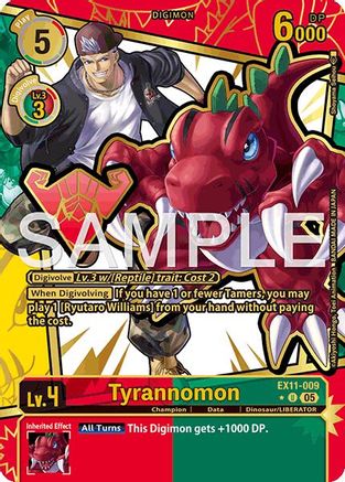 Tyrannomon (Rare Pull) (EX11-009) - [Dawn of Liberator] Foil - Trinity Hobby