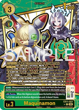 Maquinamon (Rare Pull) (EX11-027) - [Dawn of Liberator] Foil - Trinity Hobby