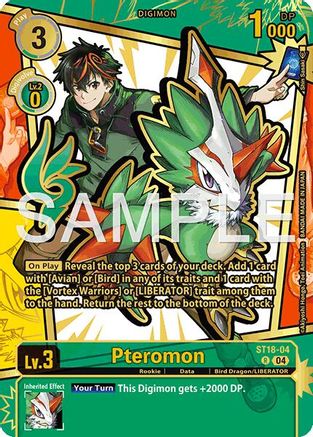 Pteromon (Rare Pull) (ST18-04) - [Dawn of Liberator] Foil - Trinity Hobby